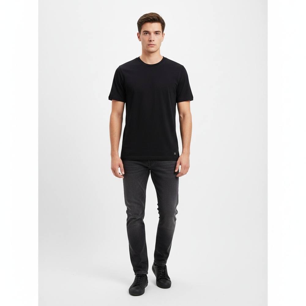 SAVAGE X FENTY Mens Black Classic Minimalist T-Shirt Size Medium